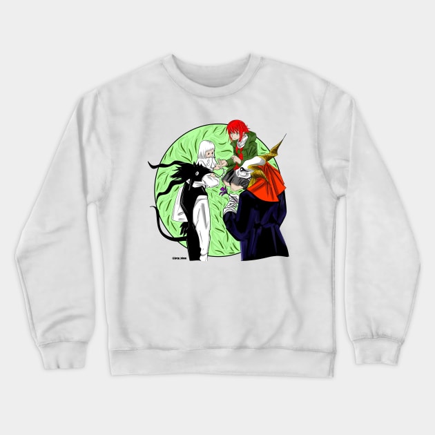 the ancient magus bride and the girl from the other side siuil a run Crewneck Sweatshirt by jorge_lebeau